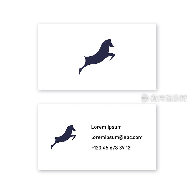 Vector business card in mesh gradient style. Editable color